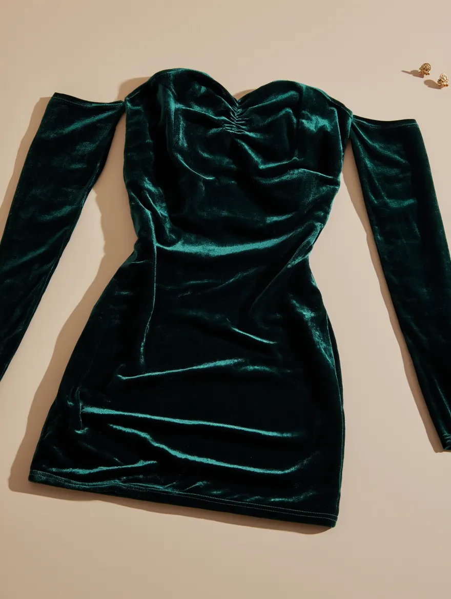 Vestido Verde de Terciopelo