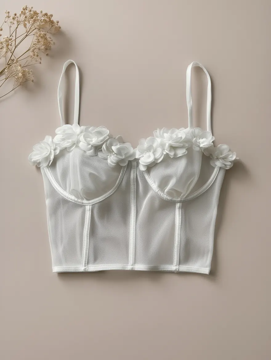 Top Blanco Floral